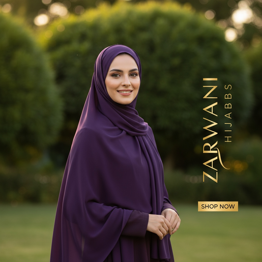 Purple - Georgette Hijab
