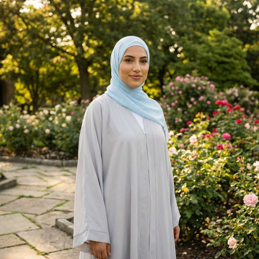 Sky Blue - Georgette Hijab