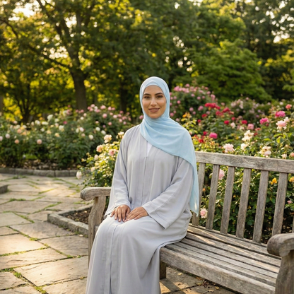 Sky Blue - Georgette Hijab