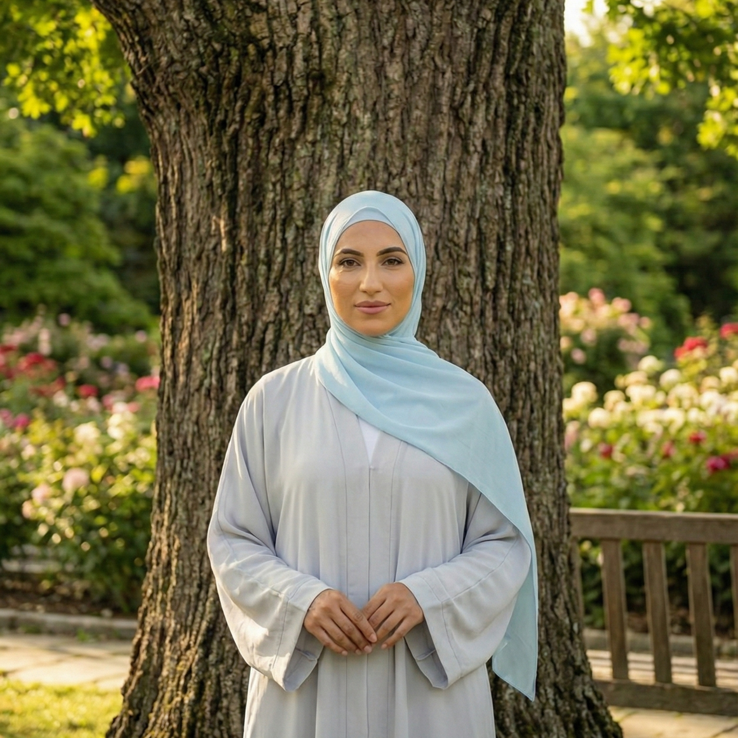 Sky Blue - Georgette Hijab