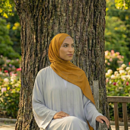 Mustard - Georgette Hijab