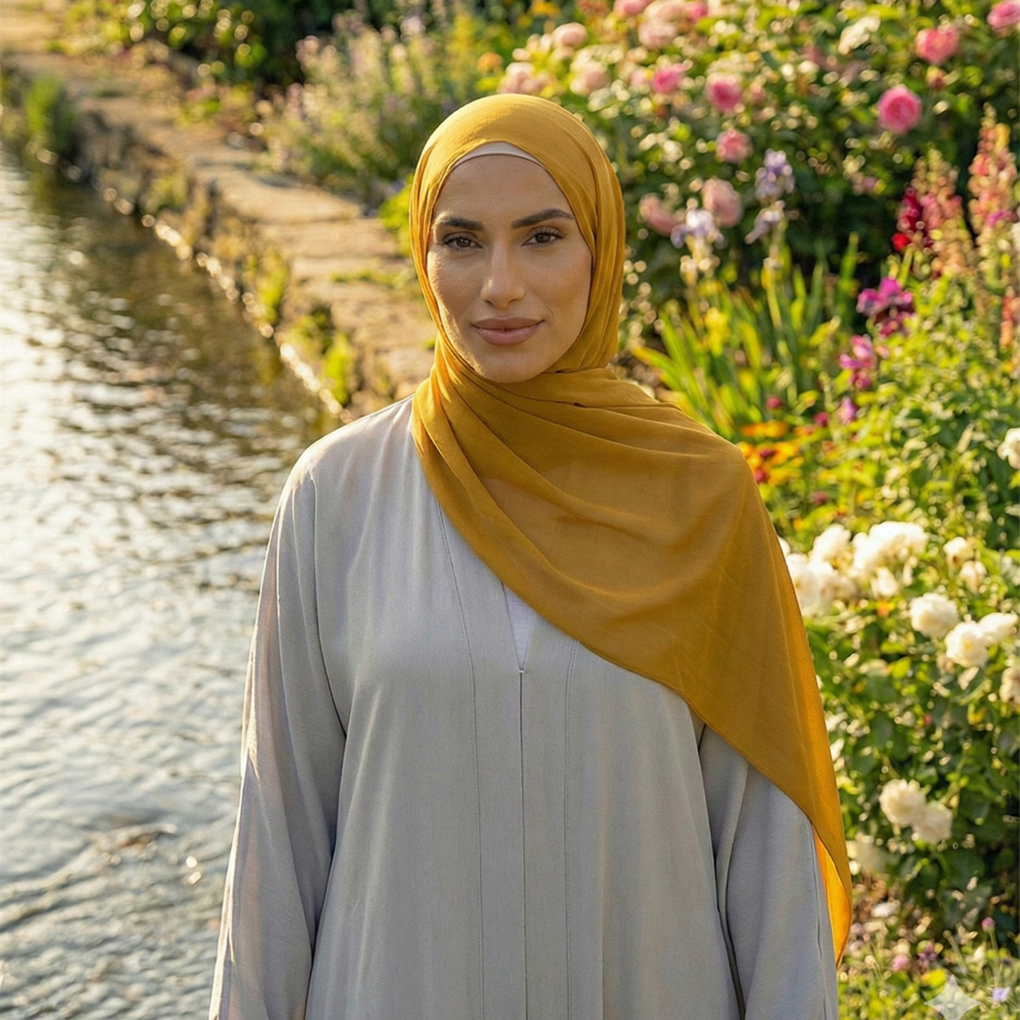 Mustard - Georgette Hijab