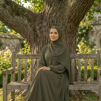 Olive Green - Georgette Hijab